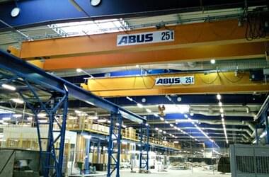 ABUS ZLK dubbla balkbrokranar vid Samsung-fabriken i Polen 